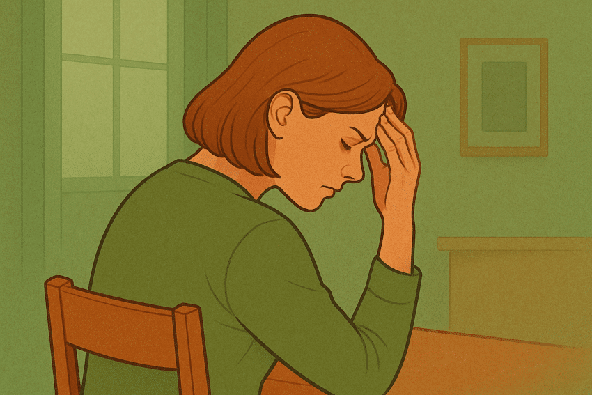 Illustration Helena stressad